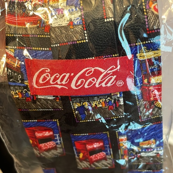 Coca Cola Vintage Made in Korea Polyester Necktie Tie Logo Fair Carnival - Picture 5 of 14